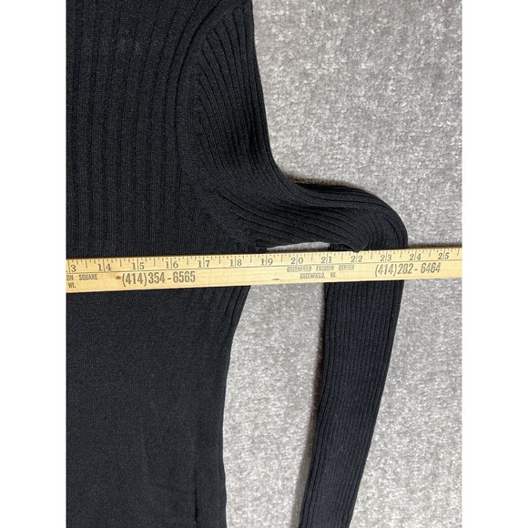 Chicos Silk Nylon Ribbed Mock Neck 1/4 Zip Sweater Womens Size 0 US Sz 4 Stretch - Picture 4 of 5